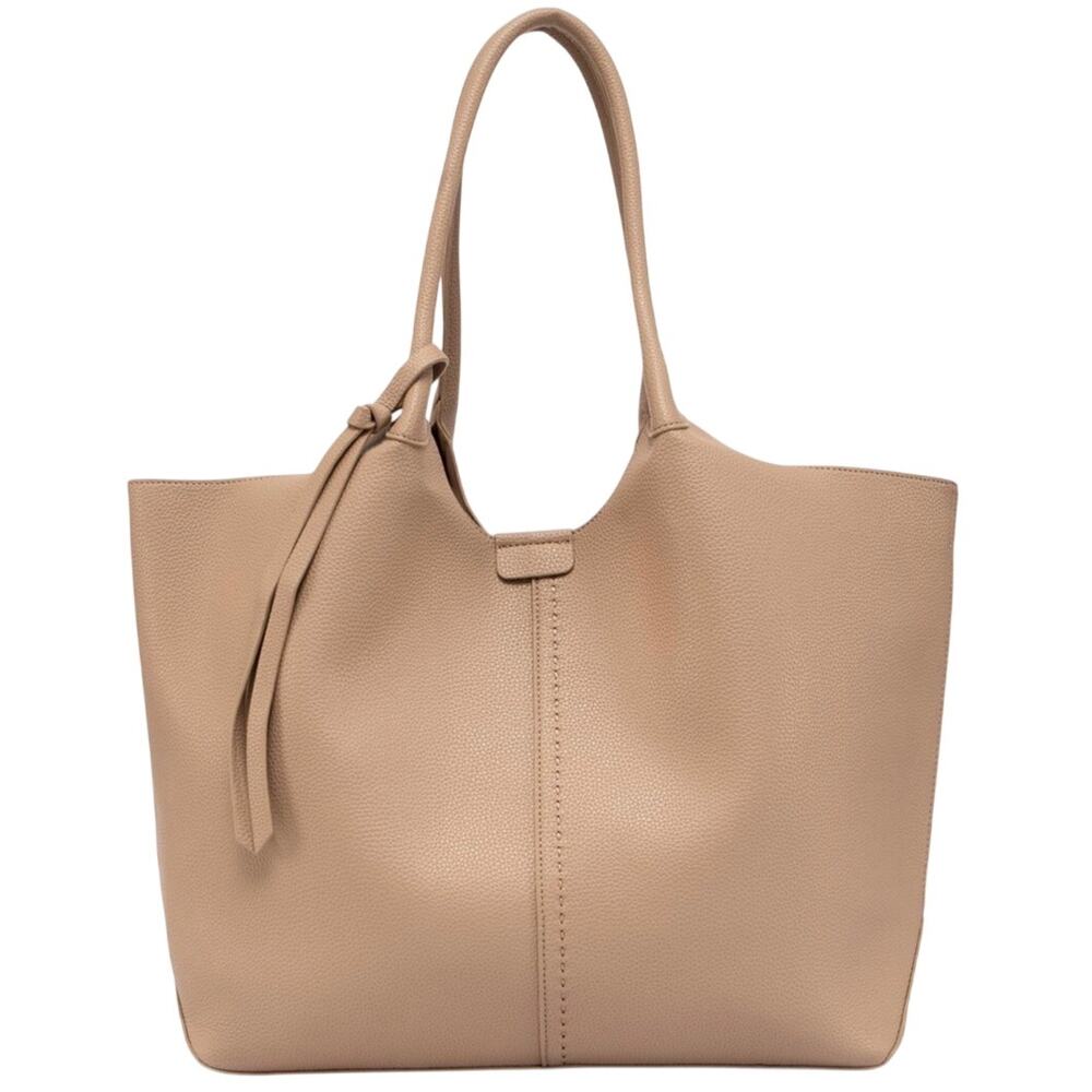 NWT ~ Newbella Large Pebbled Vegan Leather Finish Shelly Tote & Matching Pouch
